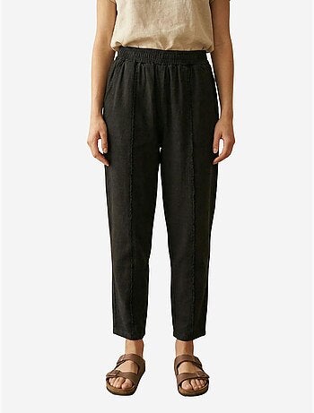 Pantalón de pierna recta con cintura elástica my fashion