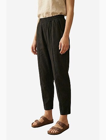 Pantalón de pierna recta con cintura elástica my fashion