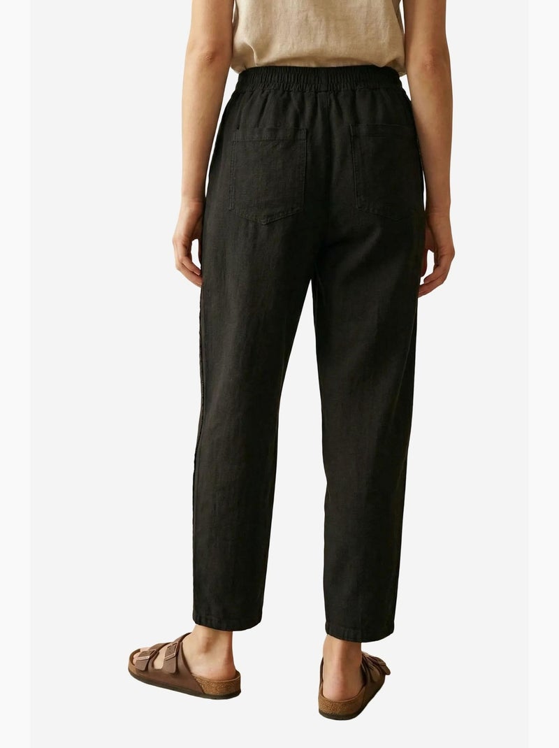 Pantalón de pierna recta con cintura elástica my fashion Negro - Kiabi