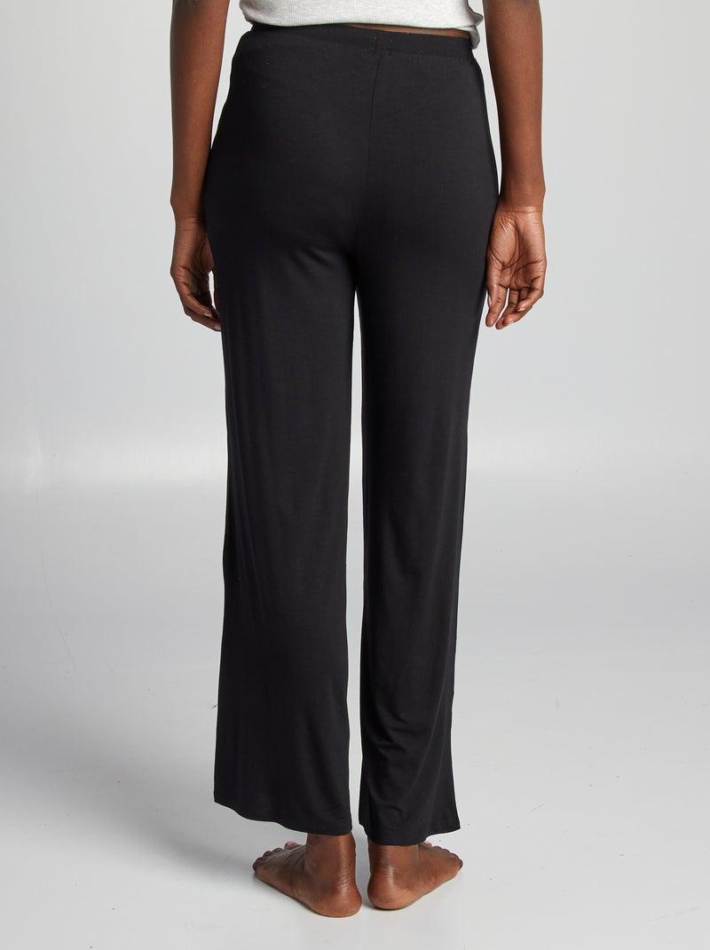 Pantalón de pijama ancho vaporoso negro - Kiabi