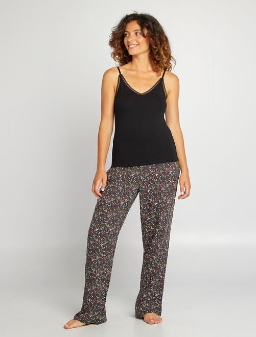 Pantalón de pijama con flores - Kiabi