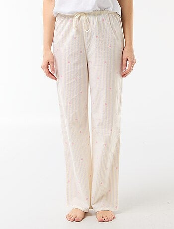 Pantalón de pijama de algodón estampado