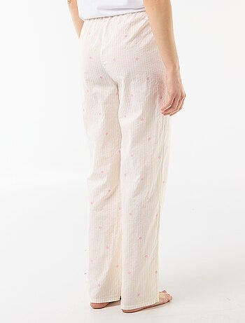 Pantalón de pijama de algodón estampado