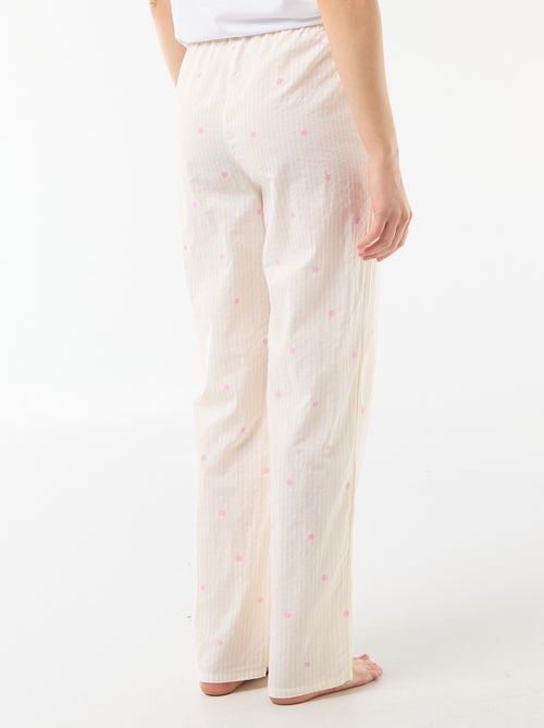 Pantalón de pijama de algodón estampado - Kiabi