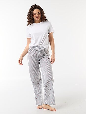 Pantalón de pijama de algodón estampado