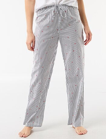 Pantalón de pijama de algodón estampado