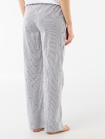 Pantalón de pijama de algodón estampado