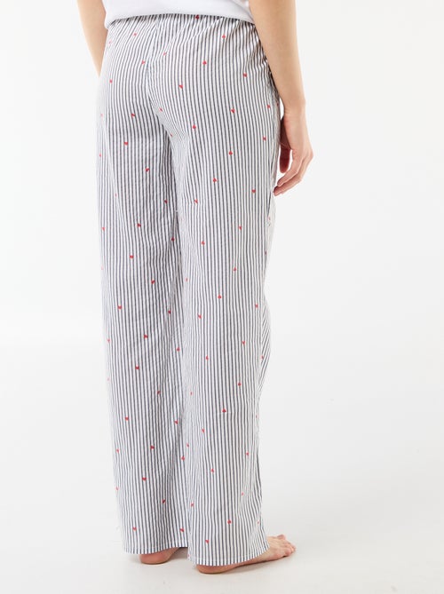 Pantalón de pijama de algodón estampado - Kiabi