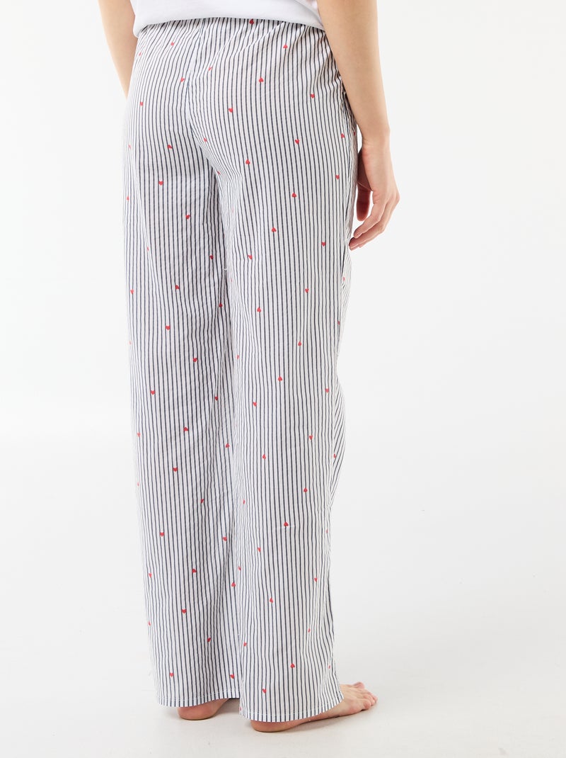 Pantalón de pijama de algodón estampado Azul - Kiabi