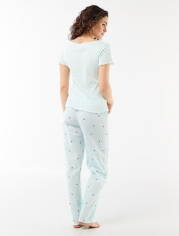 Pantalón de pijama de algodón estampado