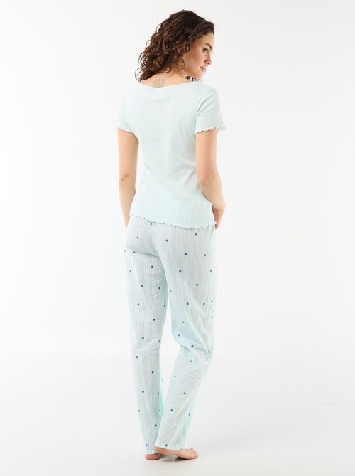 Pantalón de pijama de algodón estampado - Kiabi
