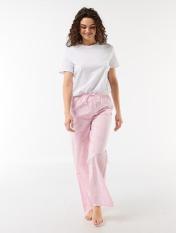 Pantalón de pijama de algodón estampado