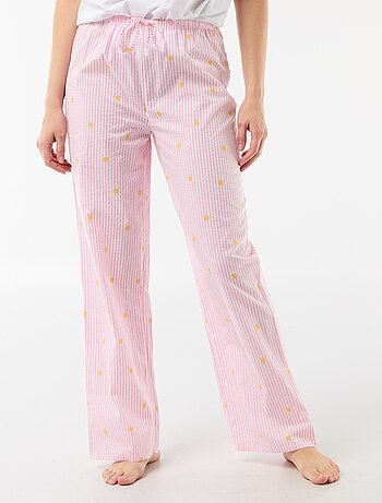 Pantalón de pijama de algodón estampado