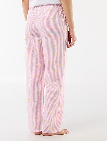 Pantalón de pijama de algodón estampado