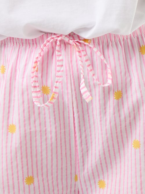Pantalón de pijama de algodón estampado - Kiabi