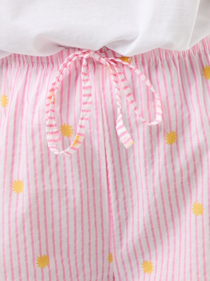 Pantalón de pijama de algodón estampado Naranja - Kiabi