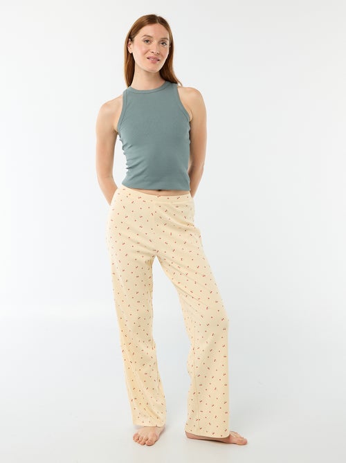 Pantalón de pijama de canalé - Kiabi