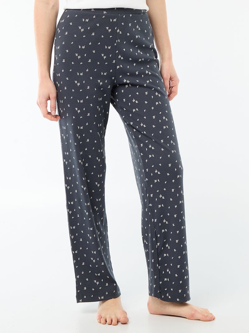 Pantalón de pijama de canalé Azul - Kiabi