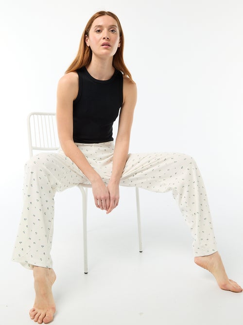 Pantalón de pijama de canalé - Kiabi
