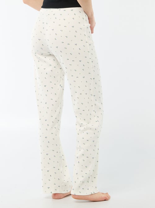 Pantalón de pijama de canalé - Kiabi