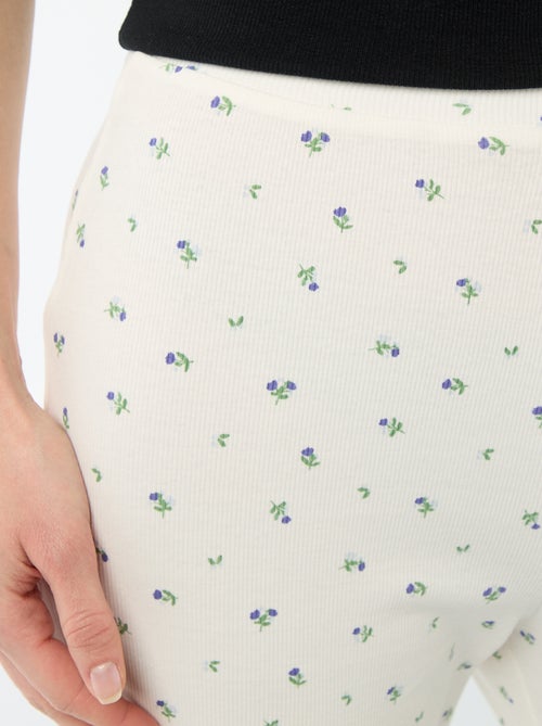 Pantalón de pijama de canalé - Kiabi