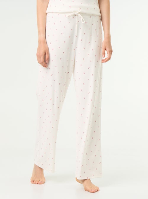 Pantalón de pijama de canalé - Kiabi Pantalón de pijama de canalé - Kiabi