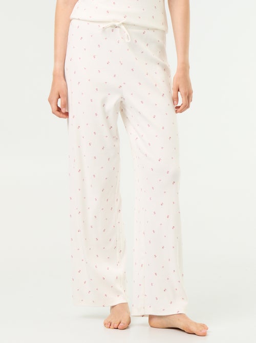 Pantalón de pijama de canalé - Kiabi Pantalón de pijama de canalé - Kiabi