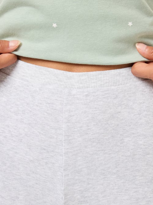 Pantalón de pijama de canalé - Kiabi