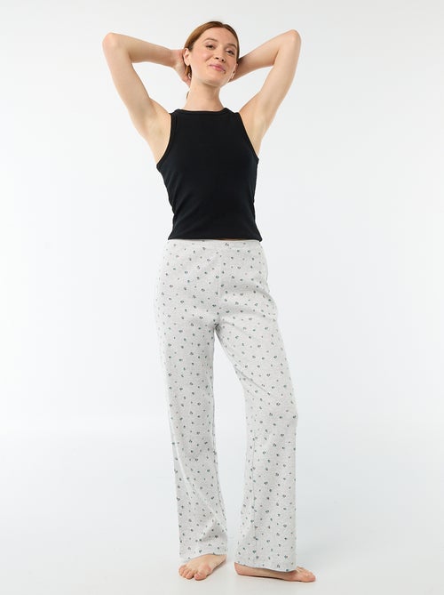 Pantalón de pijama de canalé - Kiabi