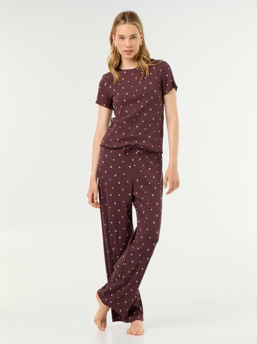 Pantalón de pijama de canalé - Kiabi Pantalón de pijama de canalé - Kiabi