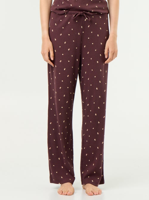 Pantalón de pijama de canalé - Kiabi Pantalón de pijama de canalé - Kiabi