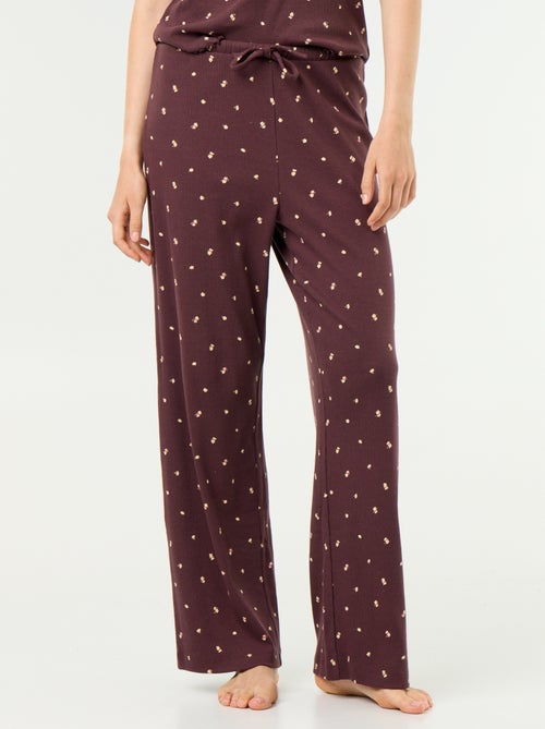 Pantalón de pijama de canalé - Kiabi Pantalón de pijama de canalé - Kiabi