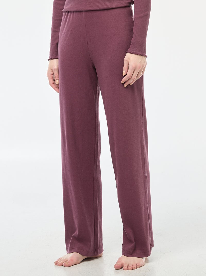 Pantalón de pijama de canalé Purpura - Kiabi