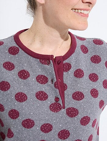 Pantalón de pijama de malla Milano con estampado de lunares - Afibel