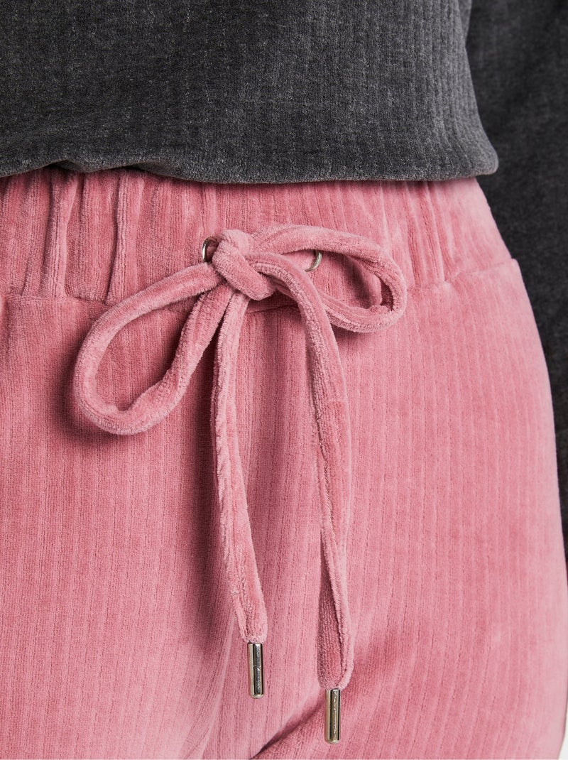 Pantalón de pijama de pana - Afibel Palo de rosa - Kiabi