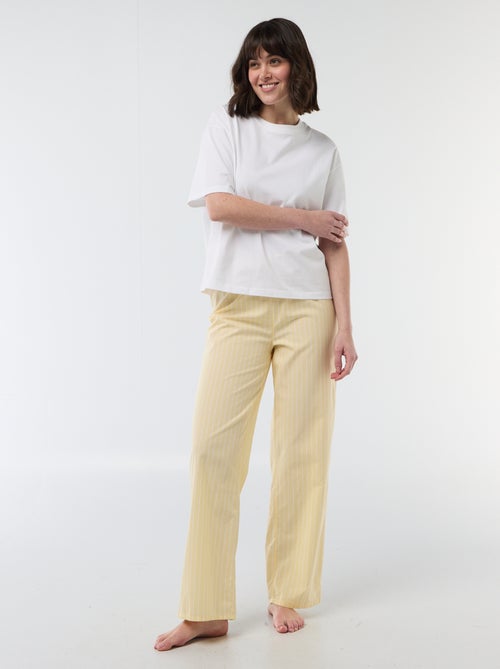 Pantalón de pijama de popelina - Kiabi