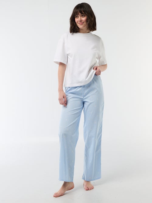 Pantalón de pijama de popelina - Kiabi
