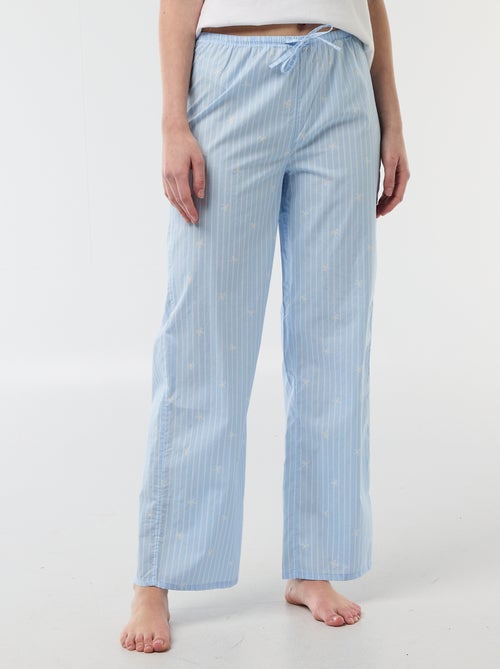 Pantalón de pijama de popelina - Kiabi