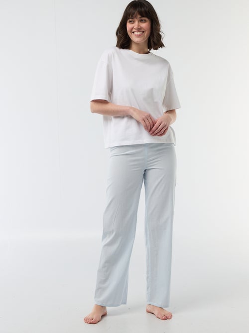 Pantalón de pijama de popelina - Kiabi