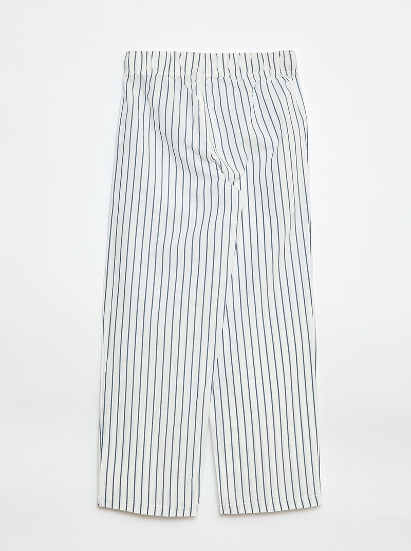 Pantalón de pijama de popelina Blanco - Kiabi