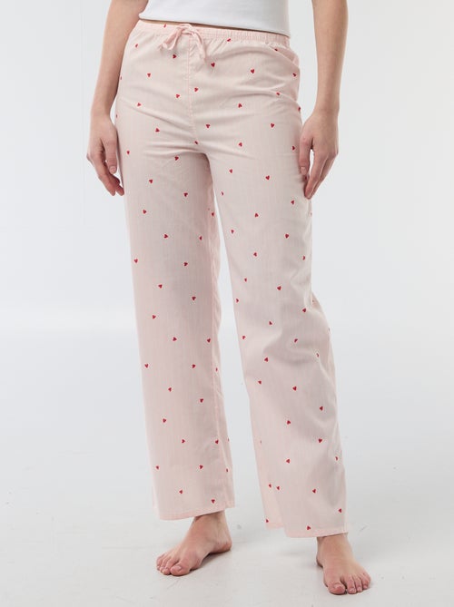 Pantalón de pijama de popelina - Kiabi