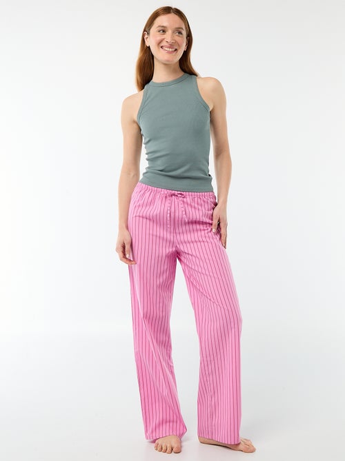 Pantalón de pijama de popelina - Kiabi