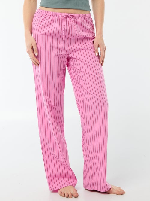 Pantalón de pijama de popelina - Kiabi