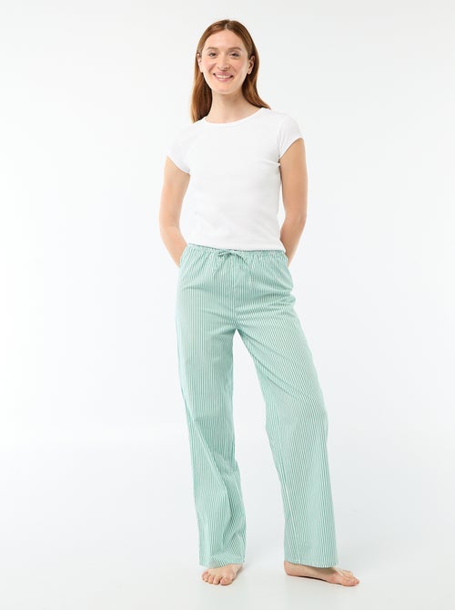 Pantalón de pijama de popelina - Kiabi