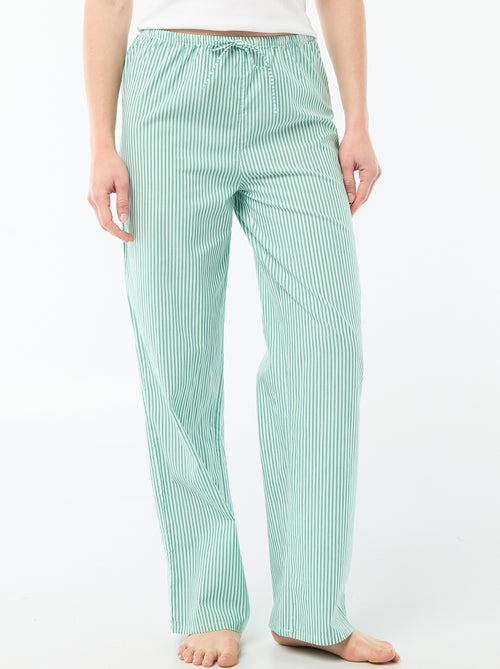 Pantalón de pijama de popelina - Kiabi