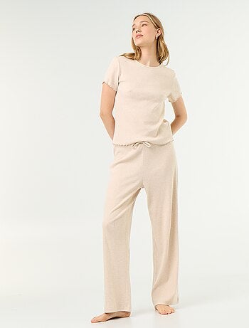 Pantalón de pijama de canalé