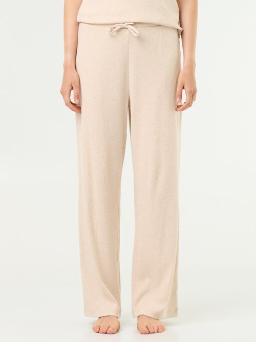 Pantalón de pijama de punto acanalado - Kiabi Pantalón de pijama de punto acanalado - Kiabi
