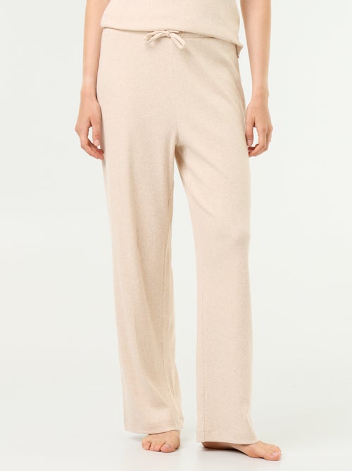 Pantalón de pijama de punto acanalado - Kiabi Pantalón de pijama de punto acanalado - Kiabi