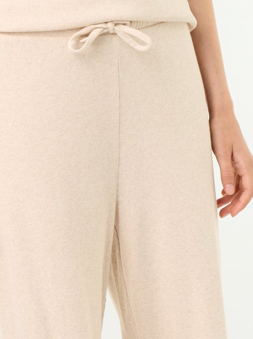 Pantalón de pijama de punto acanalado - Kiabi Pantalón de pijama de punto acanalado - Kiabi