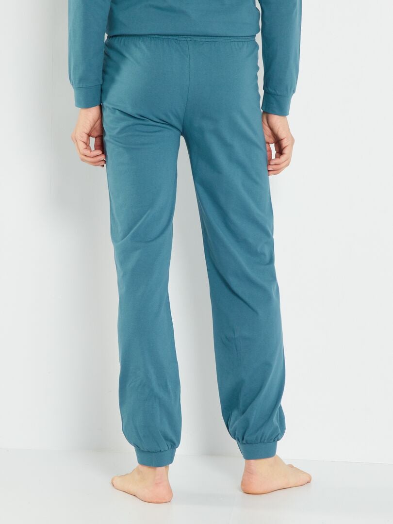 Pantalón de pijama de punto azul - Kiabi